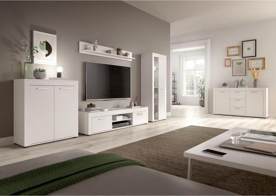 INOSIGN Highboard Aosta Hoogte 88 cm in verschillende kleuren met 2 deuren en 3 vakken woonkamer commode kast - Foto 3