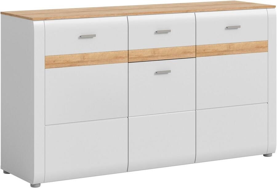 INOSIGN Dressoir Aska Breedte 150 cm Metalen grepen 3 Deuren 1 Lade 2 Planken (1 stuk) - Foto 3