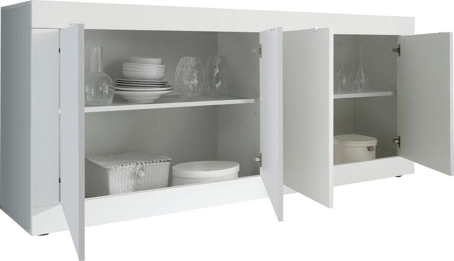 INOSIGN Dressoir Basis breedte 207 cm commode 4 deuren dressoir Metalen handgreep moderne frame-uitstraling veel opbergruimte kleurkeuze - Foto 5