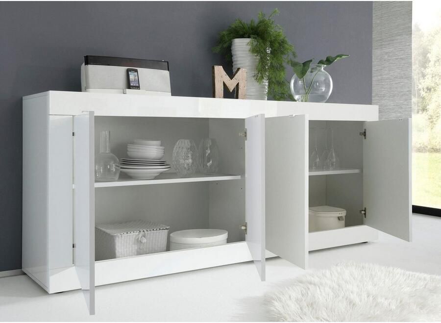 INOSIGN Dressoir Basis breedte 207 cm commode 4 deuren dressoir Metalen handgreep moderne frame-uitstraling veel opbergruimte kleurkeuze - Foto 2