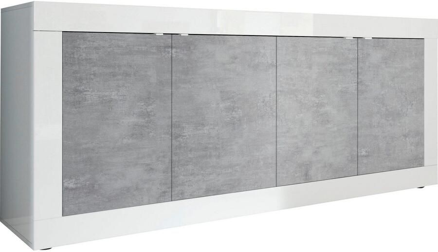 INOSIGN Dressoir Basis breedte 207 cm commode 4 deuren dressoir Metalen handgreep moderne frame-uitstraling veel opbergruimte kleurkeuze - Foto 5