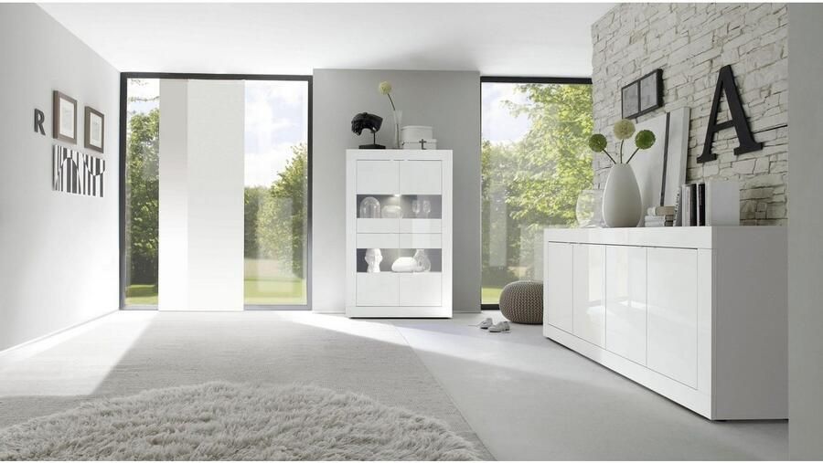 INOSIGN Dressoir Basis breedte 207 cm commode 4 deuren dressoir Metalen handgreep moderne frame-uitstraling veel opbergruimte kleurkeuze - Foto 7