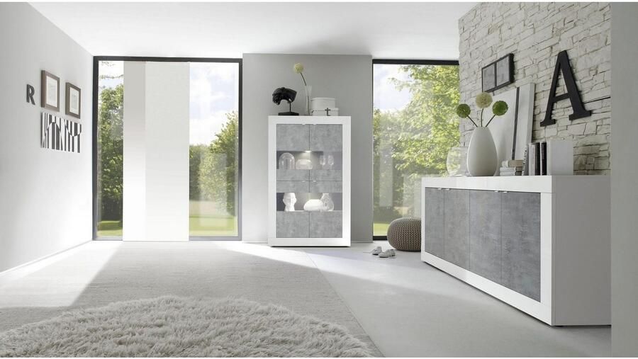 INOSIGN Dressoir Basis breedte 207 cm commode 4 deuren dressoir Metalen handgreep moderne frame-uitstraling veel opbergruimte kleurkeuze - Foto 7