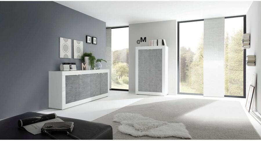 INOSIGN Dressoir Basis breedte 207 cm commode 4 deuren dressoir Metalen handgreep moderne frame-uitstraling veel opbergruimte kleurkeuze - Foto 8