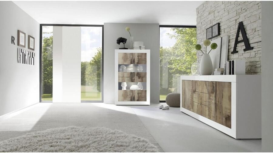 INOSIGN Dressoir Basis breedte 210 cm commode 2 deuren 3 lades dressoir Metalen handgreep moderne frame-uitstraling veel opbergruimte kleurkeuze - Foto 5