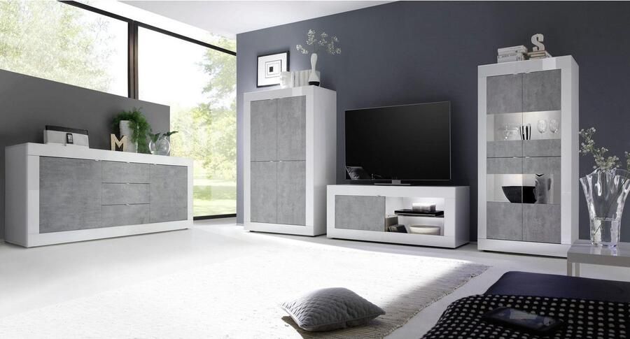 INOSIGN Dressoir Basis breedte 210 cm commode 2 deuren 3 lades dressoir Metalen handgreep moderne frame-uitstraling veel opbergruimte kleurkeuze - Foto 8