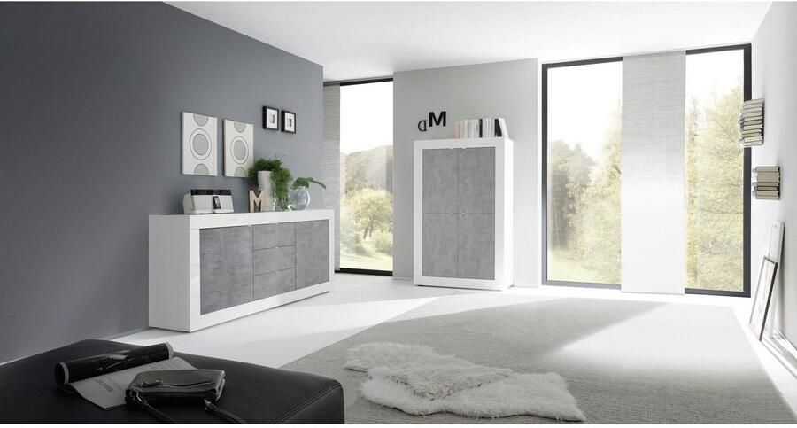 INOSIGN Dressoir Basis breedte 210 cm commode 2 deuren 3 lades dressoir Metalen handgreep moderne frame-uitstraling veel opbergruimte kleurkeuze - Foto 9