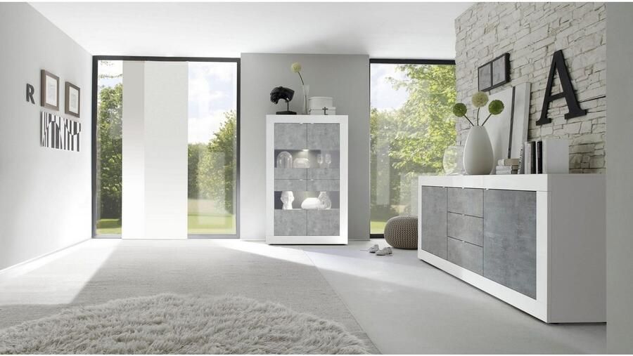 INOSIGN Dressoir Basis breedte 210 cm commode 2 deuren 3 lades dressoir Metalen handgreep moderne frame-uitstraling veel opbergruimte kleurkeuze - Foto 5