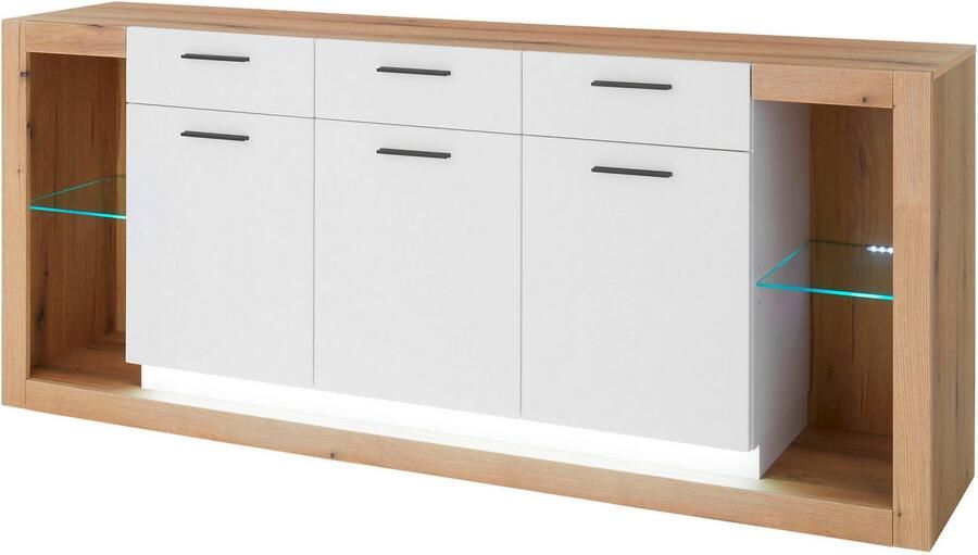 INOSIGN Dressoir Brixen moderne commode opberg element in eik Evoke decor Metalen grepen voldoende opbergruimte veelzijdig toepasbaar - Foto 8