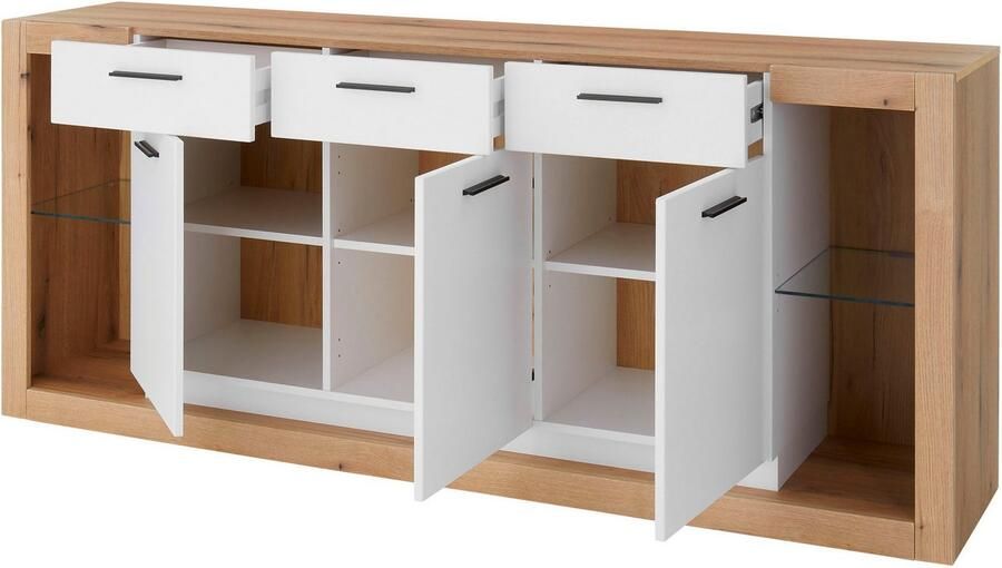 INOSIGN Dressoir Brixen moderne commode opberg element in eik Evoke decor Metalen grepen voldoende opbergruimte veelzijdig toepasbaar - Foto 9