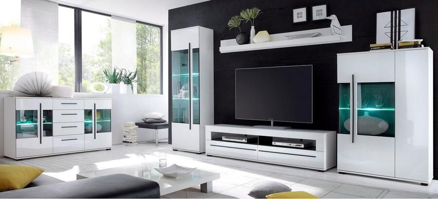 INOSIGN Dressoir Cantara moderne kast commode in Eiken Evoke of wit zwarte stanggreep voldoende opbergruimte veelzijdig inzetbaar - Foto 17