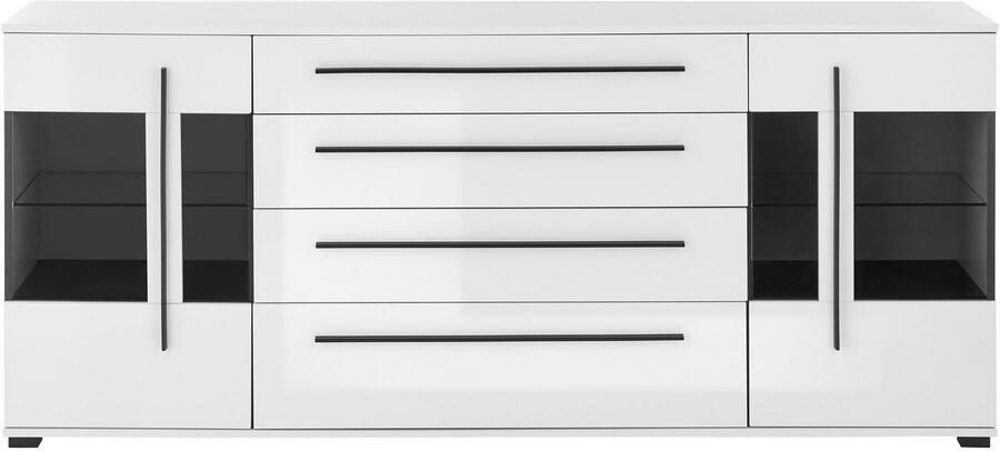 INOSIGN Dressoir Cantara moderne kast commode in Eiken Evoke of wit zwarte stanggreep voldoende opbergruimte veelzijdig inzetbaar - Foto 11