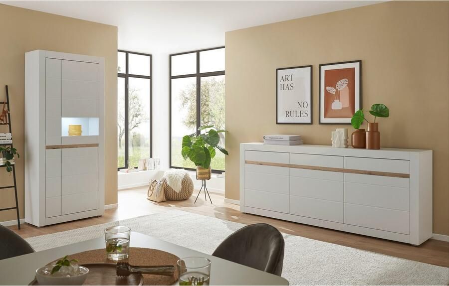 INOSIGN Dressoir Chester modern dressoir Ladekast met opbergruimte Kast Mat Wit (1 stuk) - Foto 6