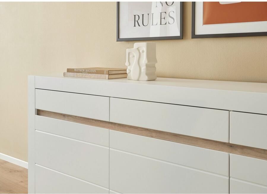 INOSIGN Dressoir Chester modern dressoir Ladekast met opbergruimte Kast Mat Wit (1 stuk)