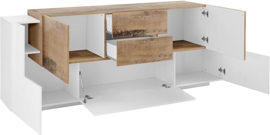 INOSIGN Dressoir Coro commode kast buffet greeploos met legplanken - Foto 7