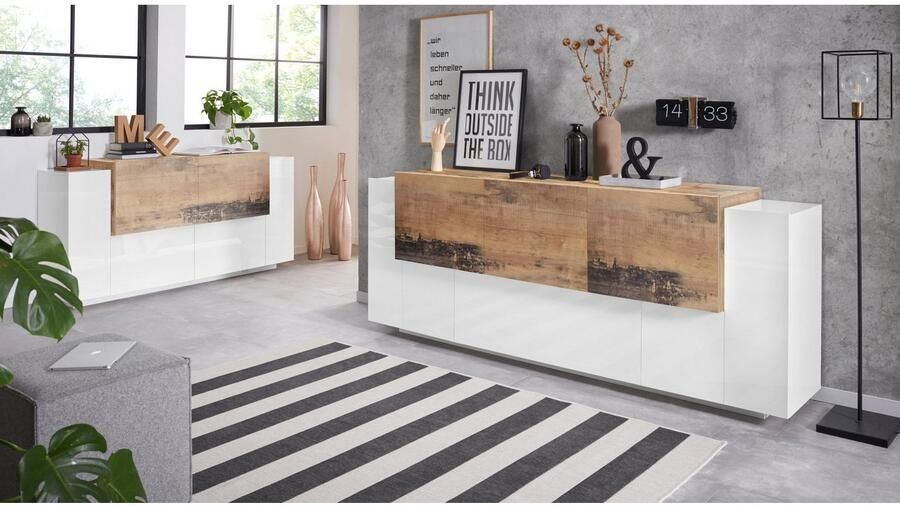 INOSIGN Dressoir Coro commode kast buffet greeploos met legplanken - Foto 6