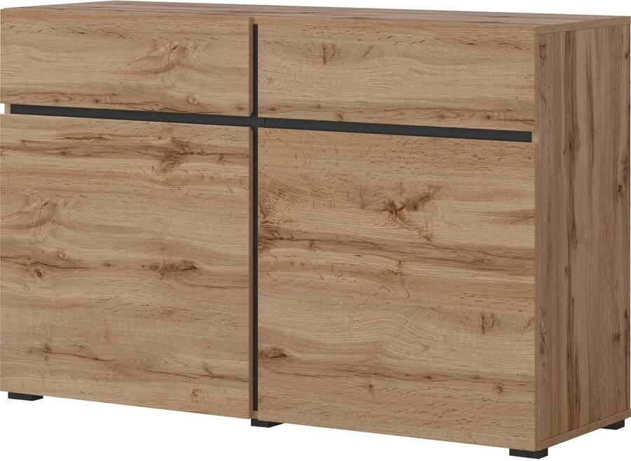 INOSIGN Dressoir Cross breedte 119 5 cm moderne greeploze kast 2 deuren 2 laden - Foto 3