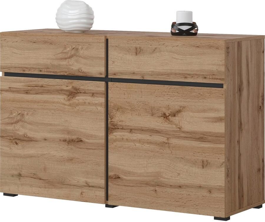 INOSIGN Dressoir Cross breedte 119 5 cm moderne greeploze kast 2 deuren 2 laden - Foto 2