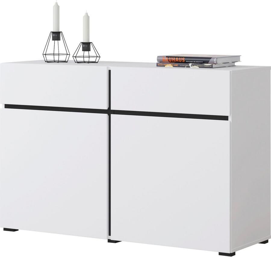 INOSIGN Dressoir Cross breedte 119 5 cm moderne greeploze kast 2 deuren 2 laden - Foto 2