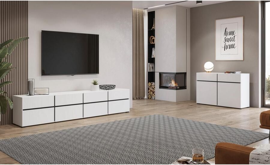 INOSIGN Dressoir Cross breedte 119 5 cm moderne greeploze kast 2 deuren 2 laden - Foto 7