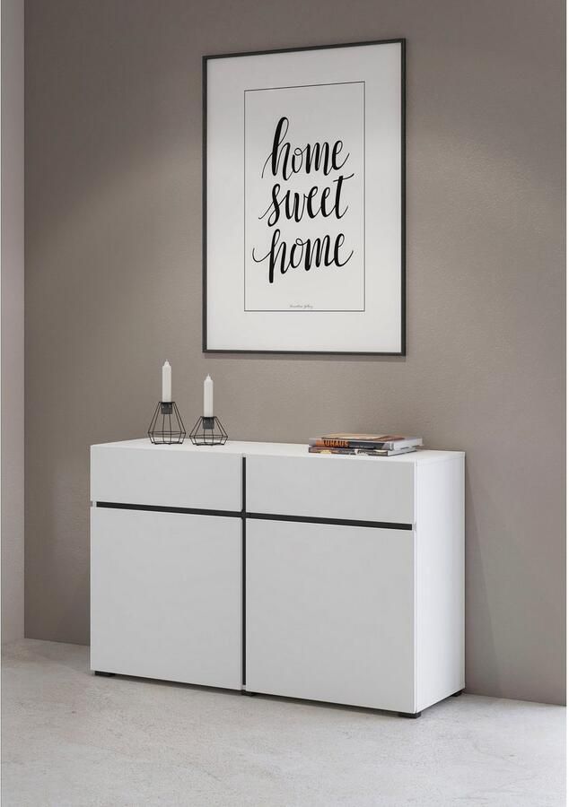 INOSIGN Dressoir Cross breedte 119 5 cm moderne greeploze kast 2 deuren 2 laden - Foto 3