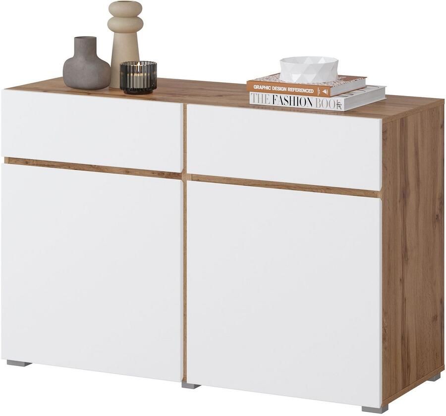 INOSIGN Dressoir Cross breedte 119 5 cm moderne greeploze kast 2 deuren 2 laden - Foto 2