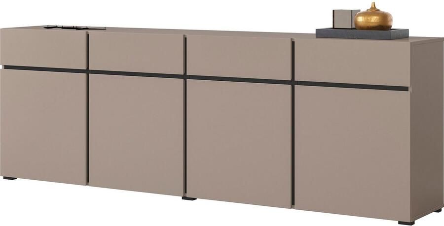 INOSIGN Dressoir Cross breedte 225 cm moderne greeploze ladekast 4 deuren 4 laden - Foto 5