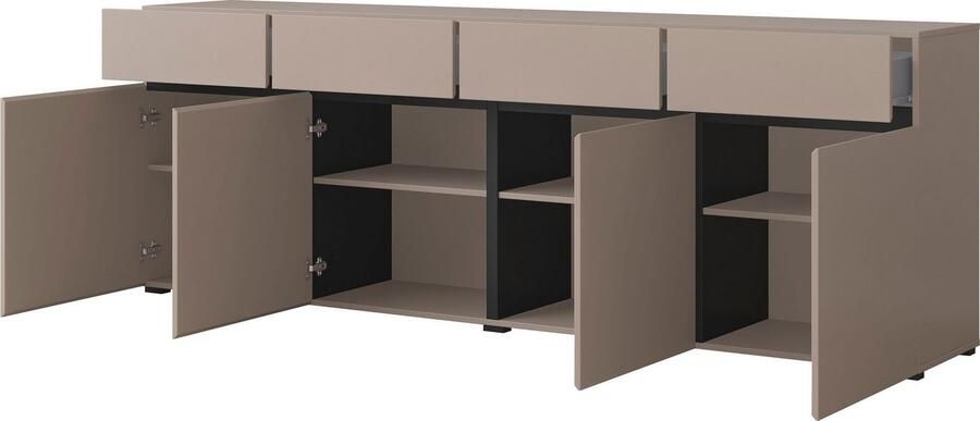 INOSIGN Dressoir Cross breedte 225 cm moderne greeploze ladekast 4 deuren 4 laden - Foto 7
