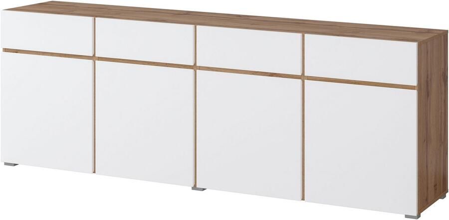 INOSIGN Dressoir Cross breedte 225 cm moderne greeploze ladekast 4 deuren 4 laden - Foto 4