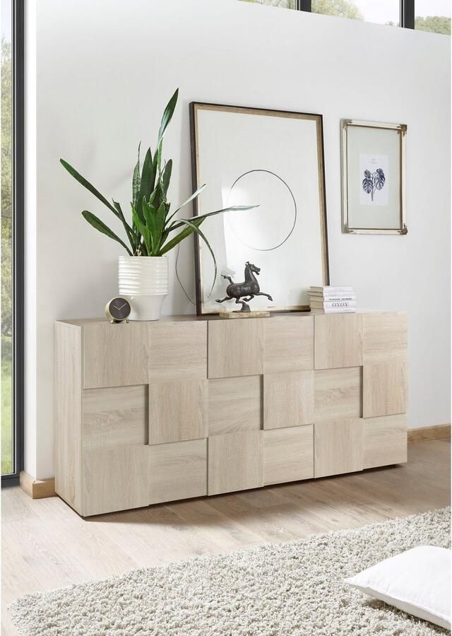 INOSIGN Dressoir Dama Breedte 181 Commode 3 deuren Dressoir Front in 3D-uiterlijk veel opbergruimte verschillende kleuren - Foto 2
