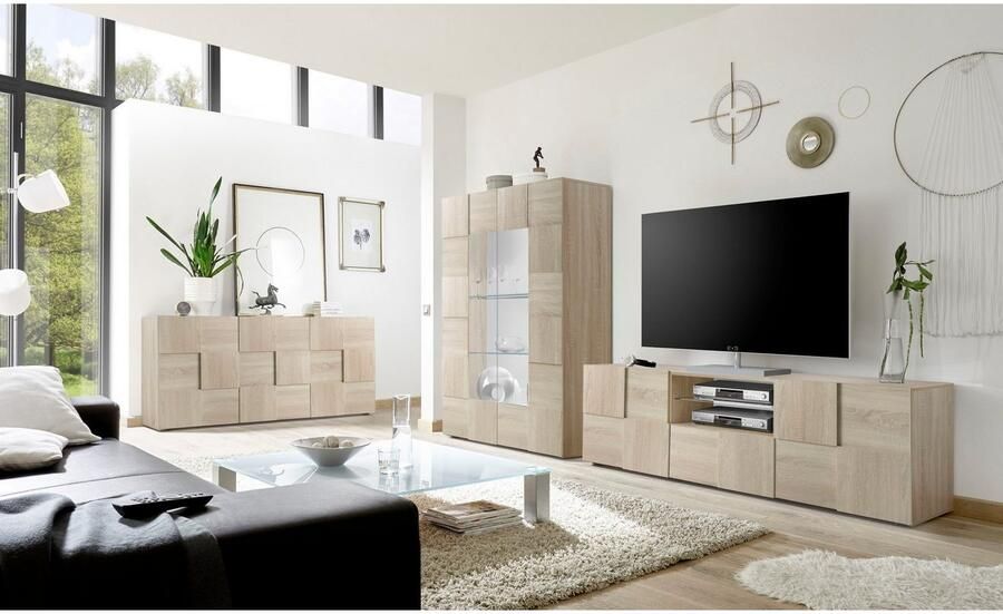 INOSIGN Dressoir Dama Breedte 181 Commode 3 deuren Dressoir Front in 3D-uiterlijk veel opbergruimte verschillende kleuren - Foto 4
