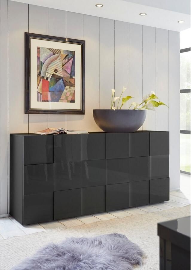 INOSIGN Dressoir Dama Breedte 181 Commode 3 deuren Dressoir Front in 3D-uiterlijk veel opbergruimte verschillende kleuren - Foto 2