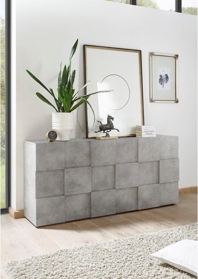 INOSIGN Dressoir Dama Breedte 181 Commode 3 deuren Dressoir Front in 3D-uiterlijk veel opbergruimte verschillende kleuren - Foto 2