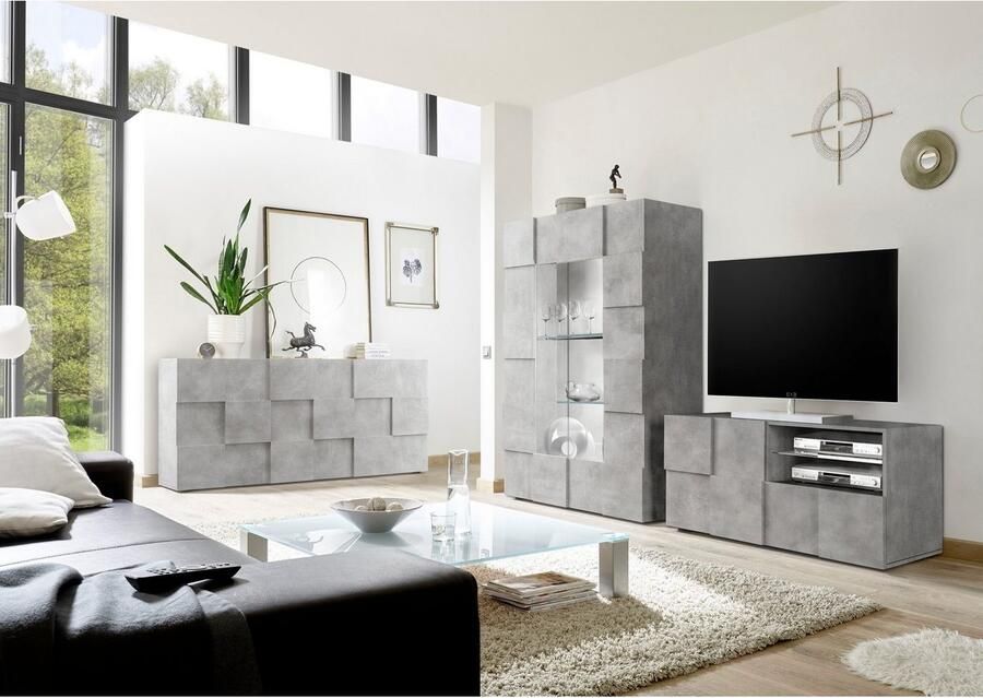 INOSIGN Dressoir Dama Breedte 181 Commode 3 deuren Dressoir Front in 3D-uiterlijk veel opbergruimte verschillende kleuren - Foto 4