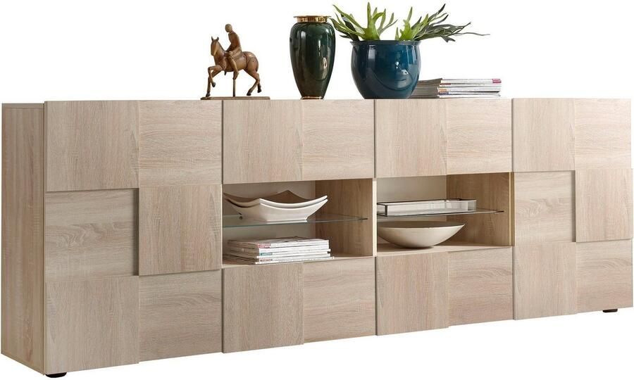 INOSIGN Dressoir Dama Breedte 241 Commode 2 deuren en 4 lades Dressoir Front in 3D-uiterlijk veel opbergruimte verschillende kleuren - Foto 4