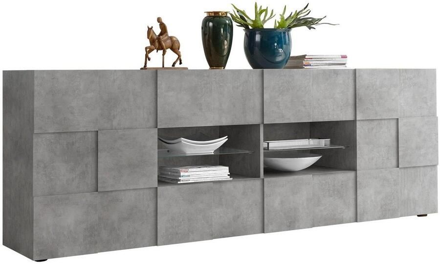 INOSIGN Dressoir Dama Breedte 241 Commode 2 deuren en 4 lades Dressoir Front in 3D-uiterlijk veel opbergruimte verschillende kleuren - Foto 2