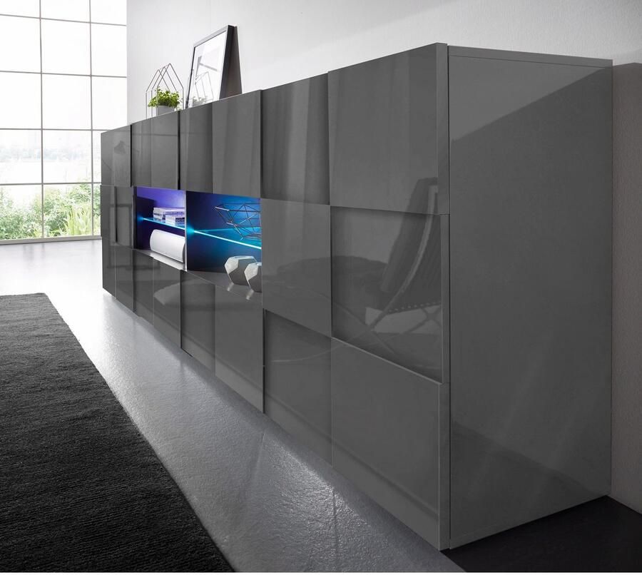 INOSIGN Dressoir Dama Breedte 241 Commode 2 deuren en 4 lades Dressoir Front in 3D-uiterlijk veel opbergruimte verschillende kleuren - Foto 2