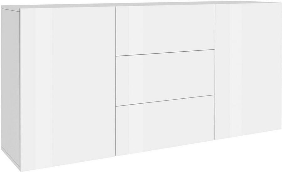 INOSIGN Dressoir Egypt Ladekast Kast Buffet greeploos 2 deuren 3 lades volledig hoogglans gelakt breedte 160 - Foto 15