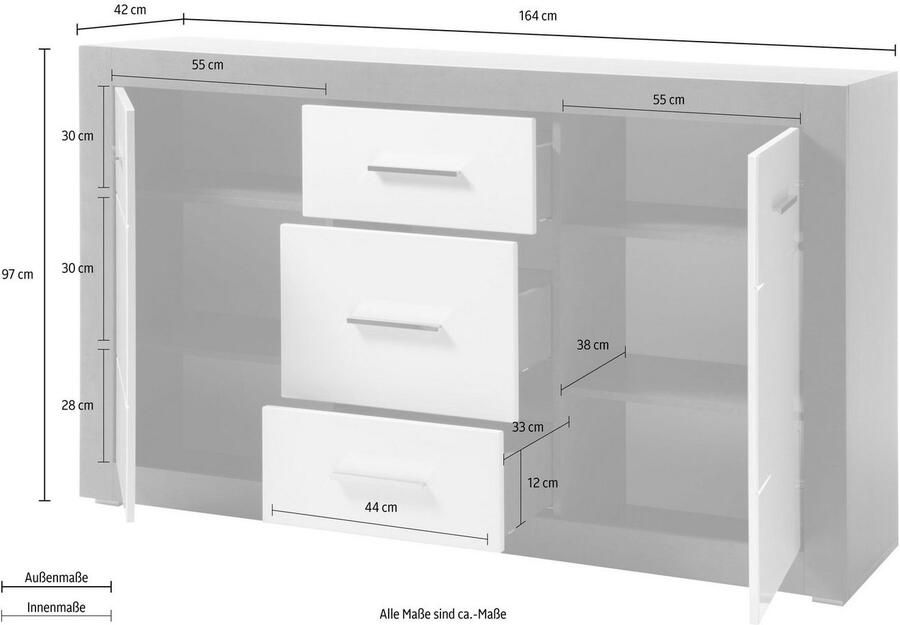 INOSIGN Dressoir Etero Breedte 164 cm - Foto 3
