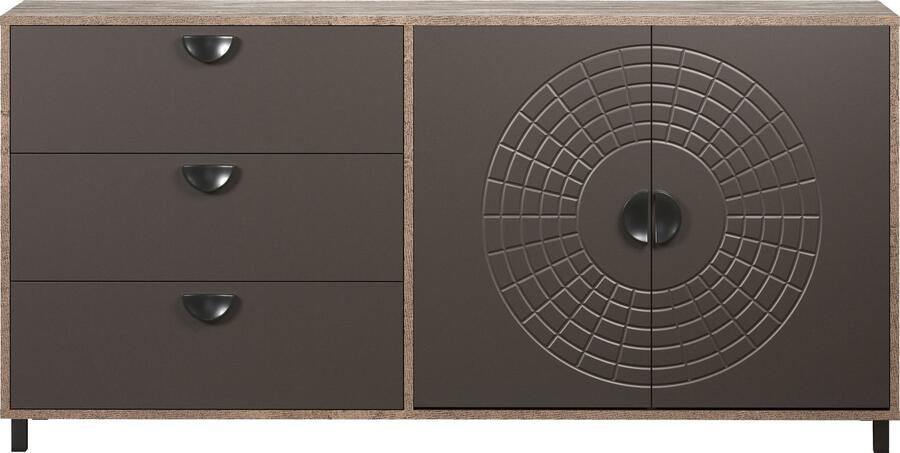 INOSIGN Dressoir Fusion Commode met opvallend cirkelpatroon antieklook (B D H) 176 42 86 cm (1 stuk) - Foto 7