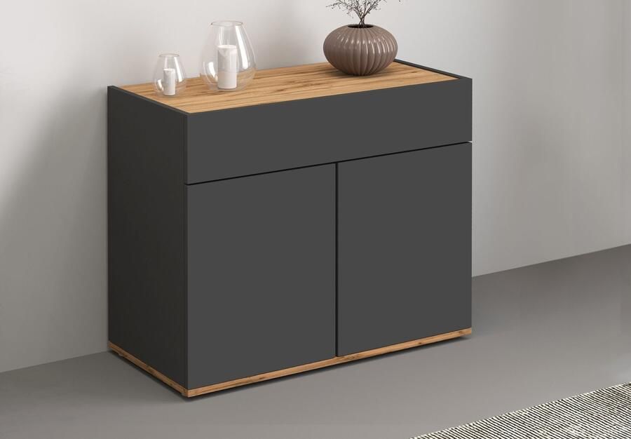 INOSIGN Dressoir Garda Ladekast Kast Buffet 2 deuren 1 lade greeploos breedte 80 9 cm - Foto 16