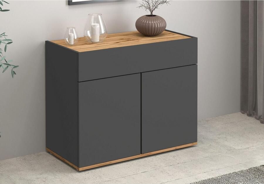 INOSIGN Dressoir Garda Ladekast Kast Buffet 2 deuren 1 lade greeploos breedte 80 9 cm - Foto 11