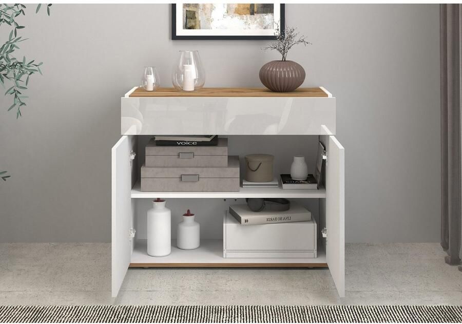 INOSIGN Dressoir Garda Ladekast Kast Buffet 2 deuren 1 lade greeploos breedte 80 9 cm - Foto 9