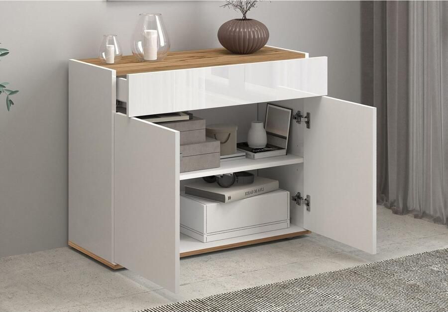 INOSIGN Dressoir Garda Ladekast Kast Buffet 2 deuren 1 lade greeploos breedte 80 9 cm - Foto 13