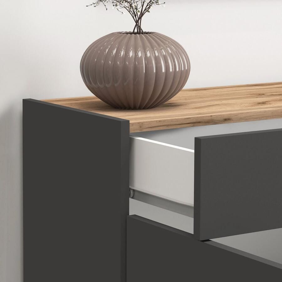 INOSIGN Dressoir Garda Ladekast Kast Buffet 2 deuren 1 lade greeploos breedte 80 9 cm