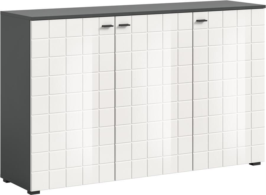 INOSIGN Dressoir Gora breedte 138 cm gefreesde front in wafelstructuur hoogglans - Foto 5