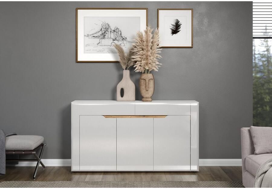 INOSIGN Dressoir Graz Afm. gemonteerd (B D H in cm): 150x39x84 hoogglansfront (1 stuk) - Foto 12