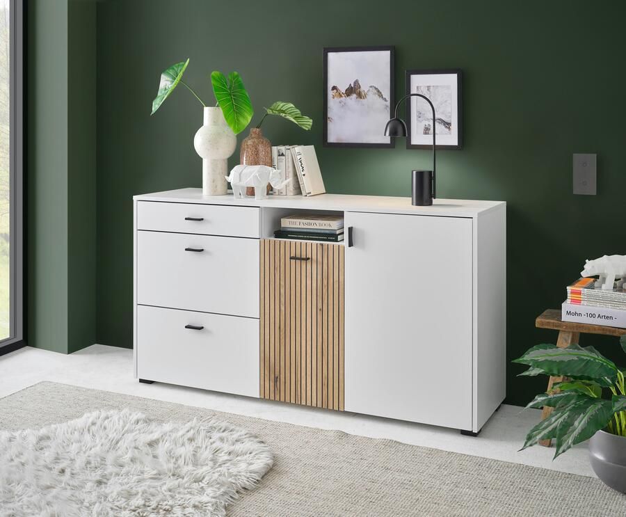 INOSIGN Dressoir Hudson in moderne trendkleur handgrepen van metaal (zwart) breedte 150 cm - Foto 6