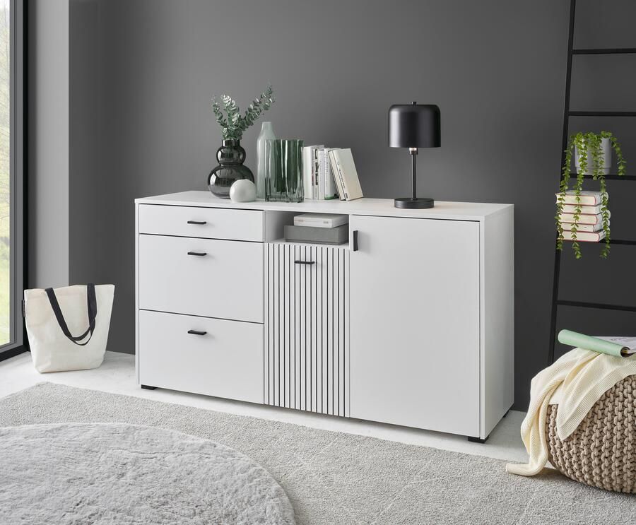 INOSIGN Dressoir Hudson in moderne trendkleur handgrepen van metaal (zwart) breedte 150 cm - Foto 6