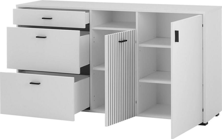 INOSIGN Dressoir Hudson in moderne trendkleur handgrepen van metaal (zwart) breedte 150 cm - Foto 3